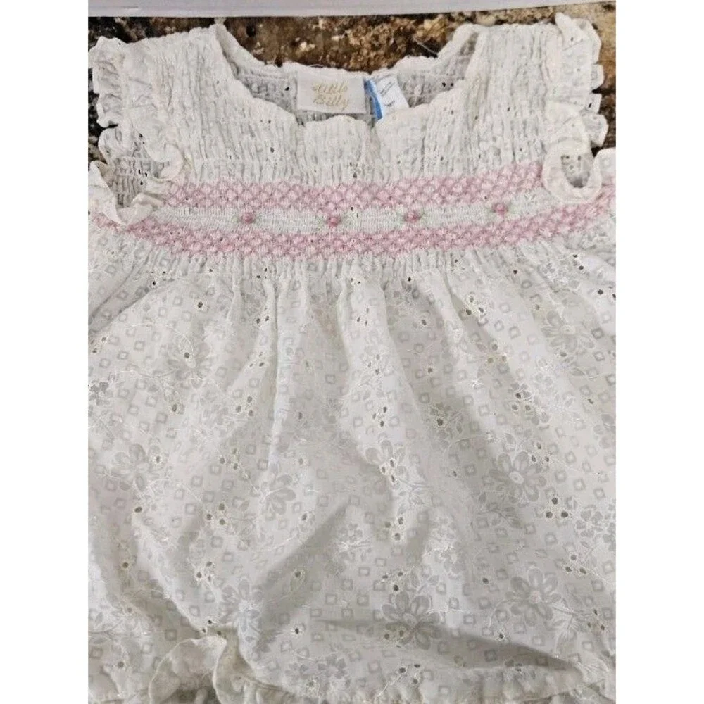Vintage Little Bitty 24 months 2 Piece Set Girls Pink Dress And Bloomers 🤍🩷